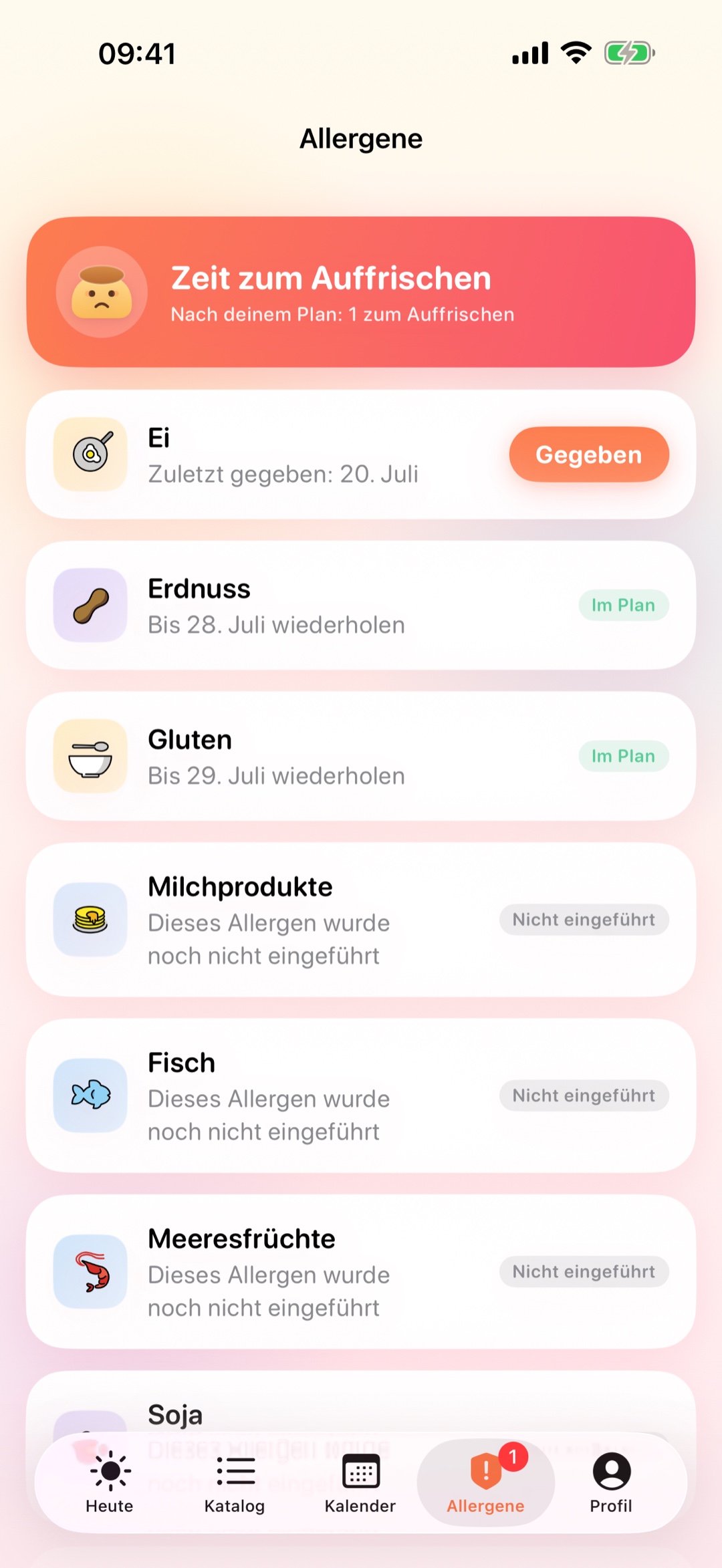 Allergen-Tracker: Zeit zum Auffrischen