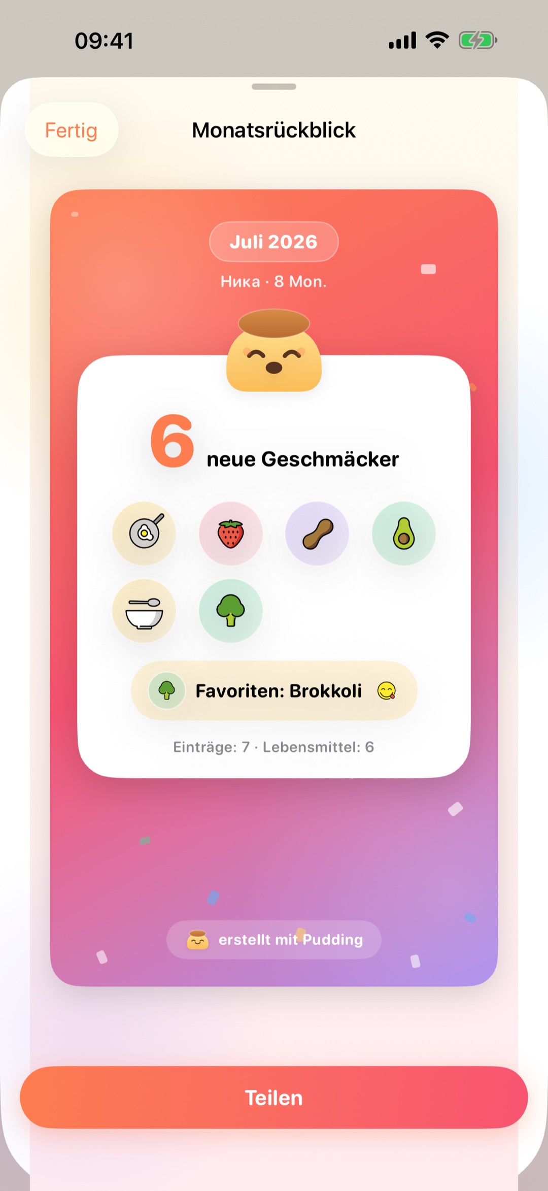 Monatsrückblick als Karte für Stories