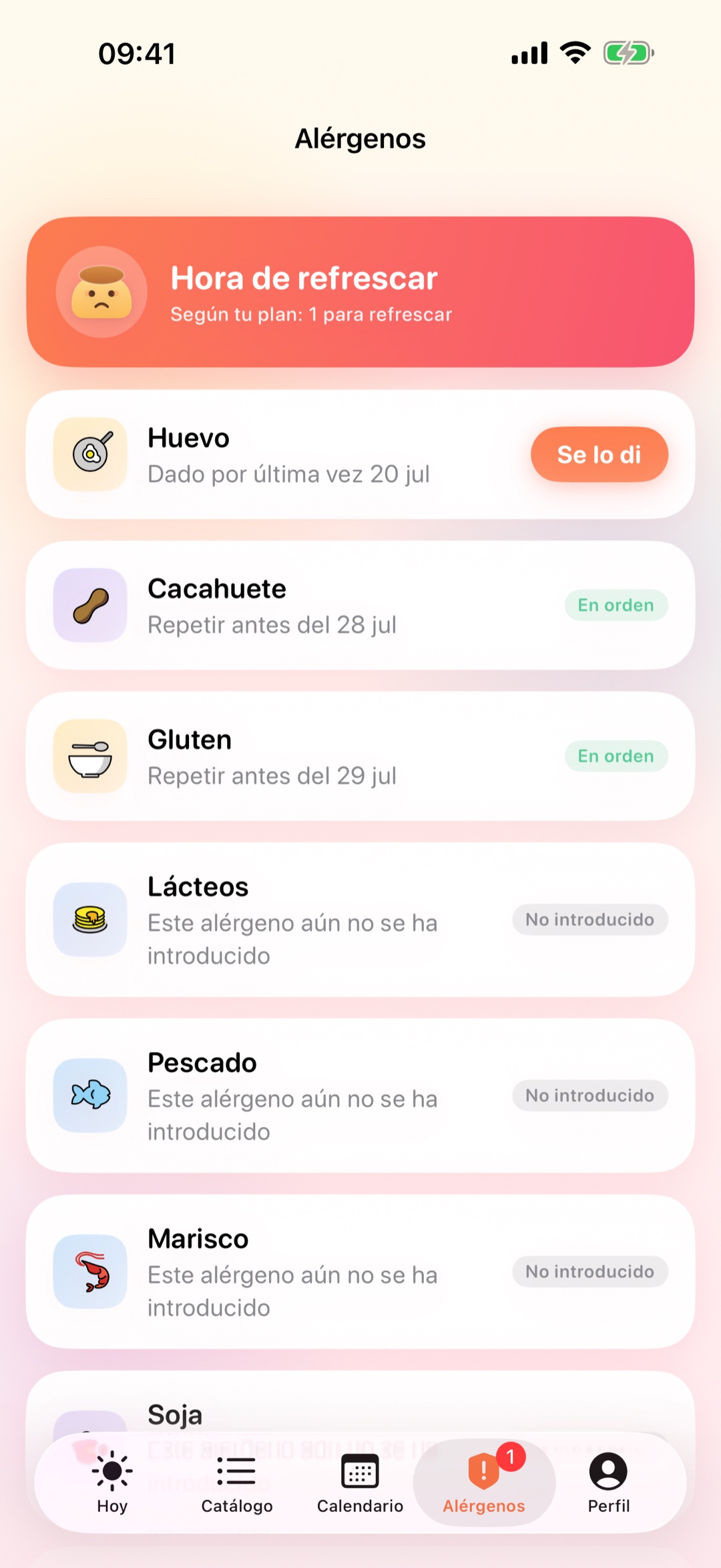Seguimiento de alérgenos: toca repetir