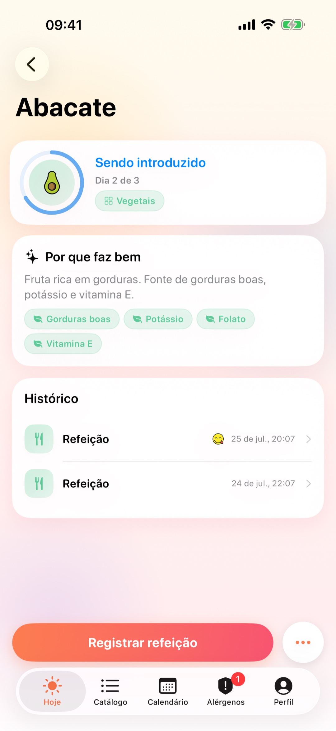 Cartão do alimento com a janela de observação, dia 2 de 3
